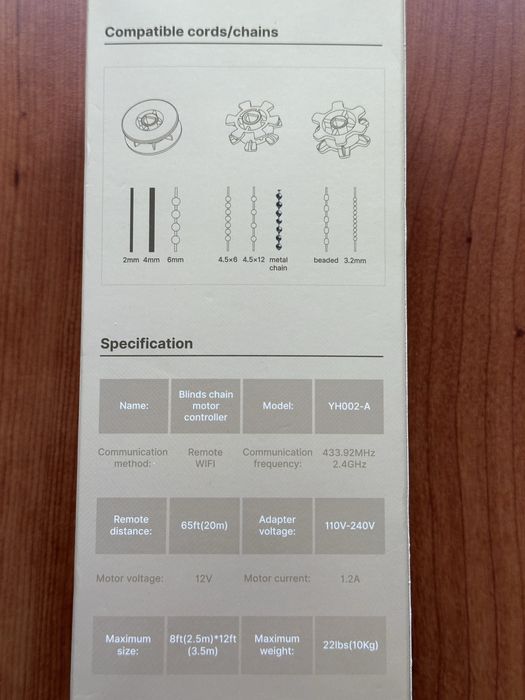 MOES Smart Bead Chain Blinds Motor
