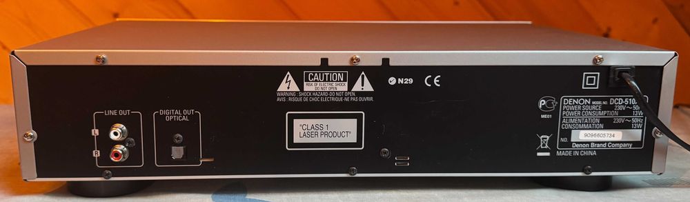 Denon DCD-510AE – odtwarzacz CD | srebrny | sprawny | bez pilota