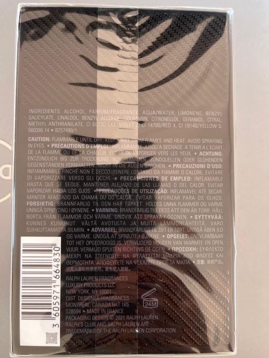 Perfume masculino novo Ralph’s Club da Ralph Lauren