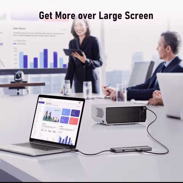 Универсальный USB-C хаб для Mac и ПК с 4K HDMI и быстрой зарядкой 100W