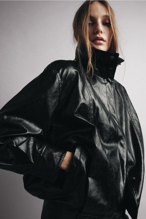 Куртка бомбер zara экокожа S, M