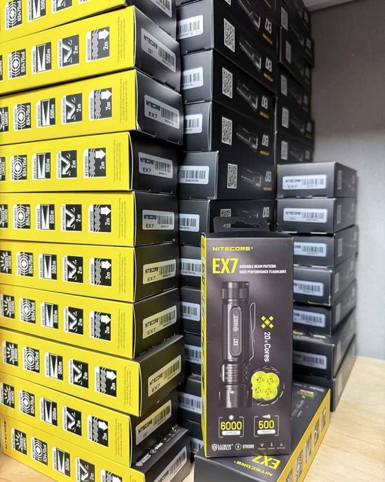 Ручний ліхтар, що фокусується з торцевим магнітом Nitecore EX7 (USB-C)