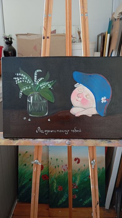 Картины маслом по мотивам Гапчинской. Ручная работа, живопись, подарок