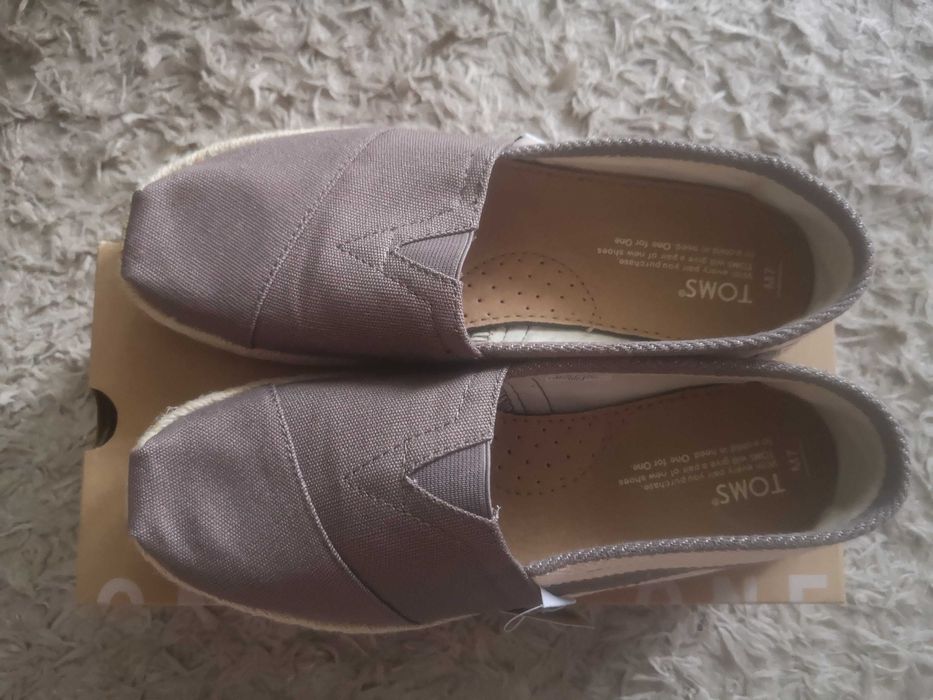 NOWE Espadryle Toms Classic, Szary, r. 39