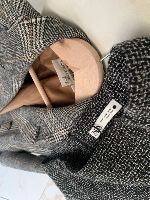 Пальто жіноче TrendOne  в клітинку на розмір 48-50 осінь-весна