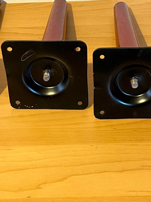 Drewniano-metalowe nogi do mebli 4 sztuki PRL