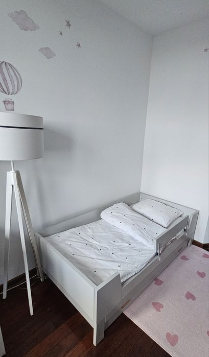 Łóżko Scandi drewniane olchowe