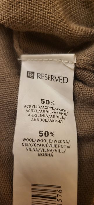 Bluzka beżowa S wełna Reserved