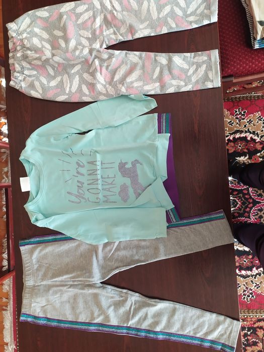 Spodnie, legginsy,bluzka komplet 110