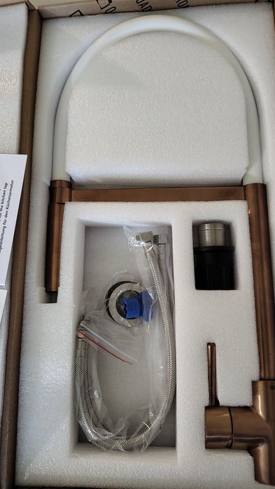 Bateria zlewozmywakowa Quadron Scarlett biało-miedziana