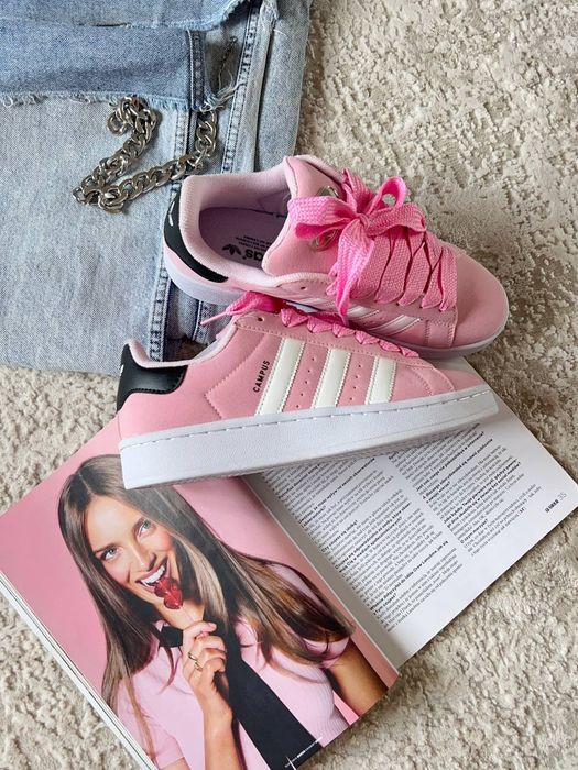 Жіночі Кросівки Adidas Campus Pink Адідас Рожеві Кампус Кроссовки ТОП