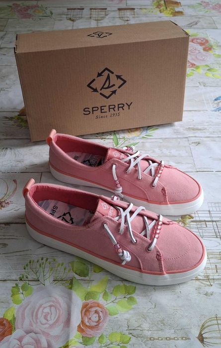 Damskie Tenisówki Sperry Crest Vibe Canvas Różowe 37,5