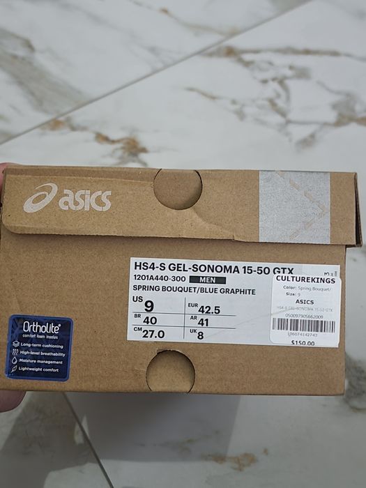 Оригінал 100% чоловічі кросівки ASICS Gel Sonoma 15-50 GORE-TEX   42.5