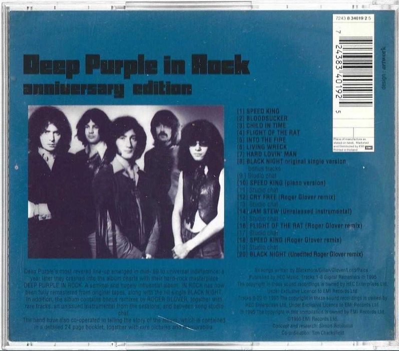 Deep Purple - - - - - Deep Purple in Rock - - - - - CD