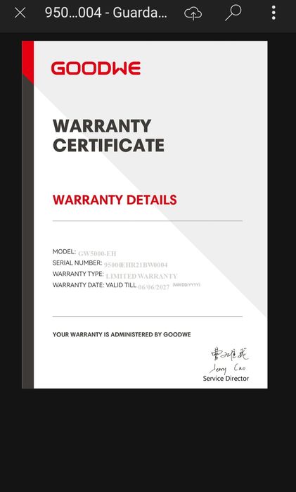 Inversor fotovoltaico de 5 kW  GoodWe