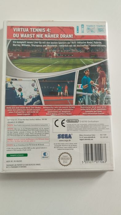 Gra Virtua Tennis 4 Nintendo Wii