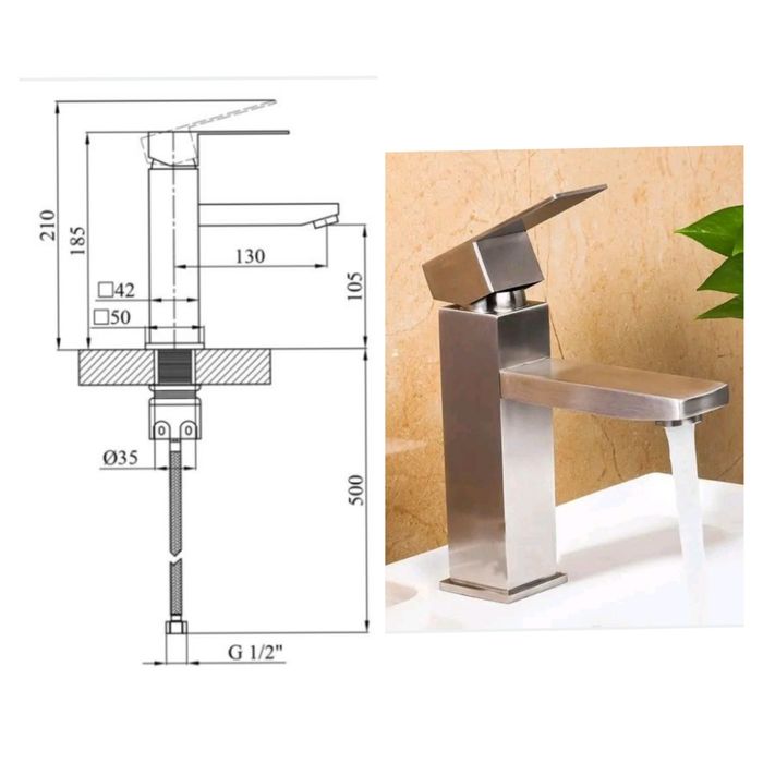 Душевая система VENTA Чехия из нержавеющей стали.