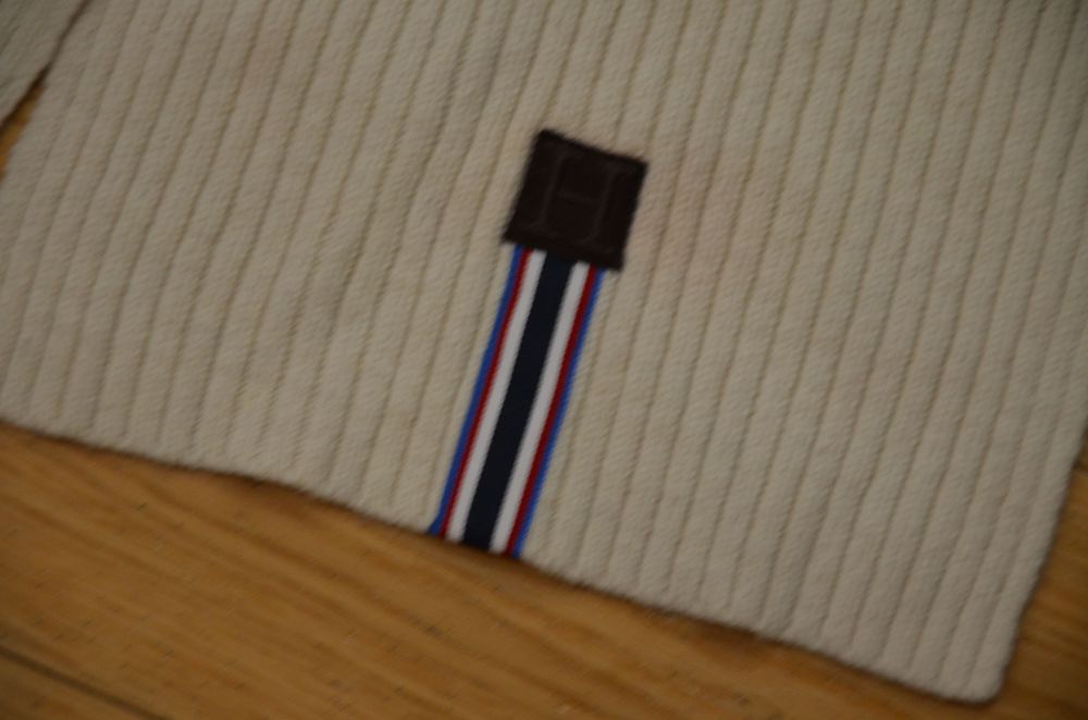 Długi  szalik męski Tommy Hilfiger ecru