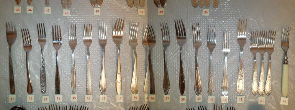 Столові прибори СССР: ложки, виделки (нержавійка, титан)