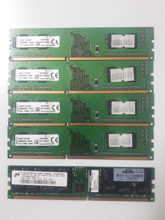 Placas de memoria 2GB 5 unidades64584345649538120