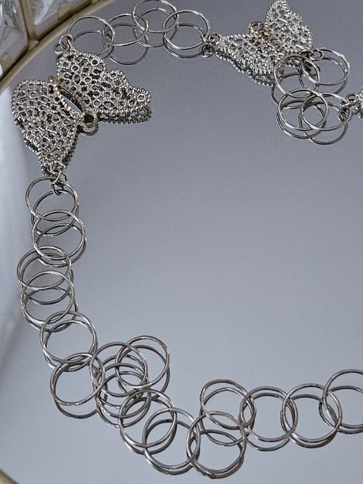 Naszyjnik motyle srebro