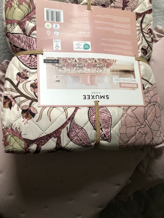 Narzuta 200x220 nowa zestaw poduszki smuke