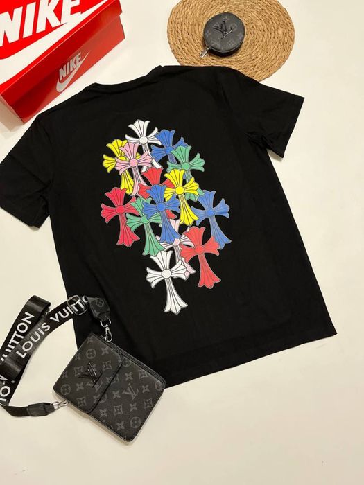 Футболка чорна/чоловіча/Хром Хартс/Chrome Hearts/хром/дешево/chrome