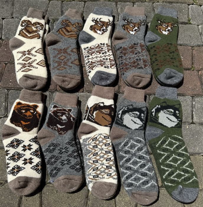 Чоловічі зимові шерстяні в‘язані шкарпетки (оптова ціна-80 грн)