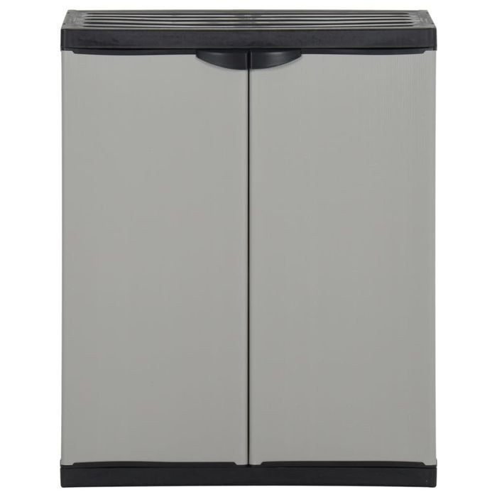 Kosz Na Na Śmieci, W Formie Szafki, Szaro-Czarny, 68X40X85 Cm