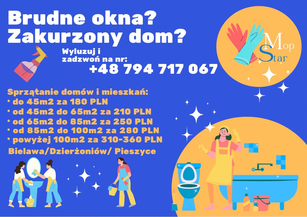 Mop Star – Profesjonalne Sprzątanie Domów i Mieszkań! Bielawa / Dzierżoniów / Pieszyce