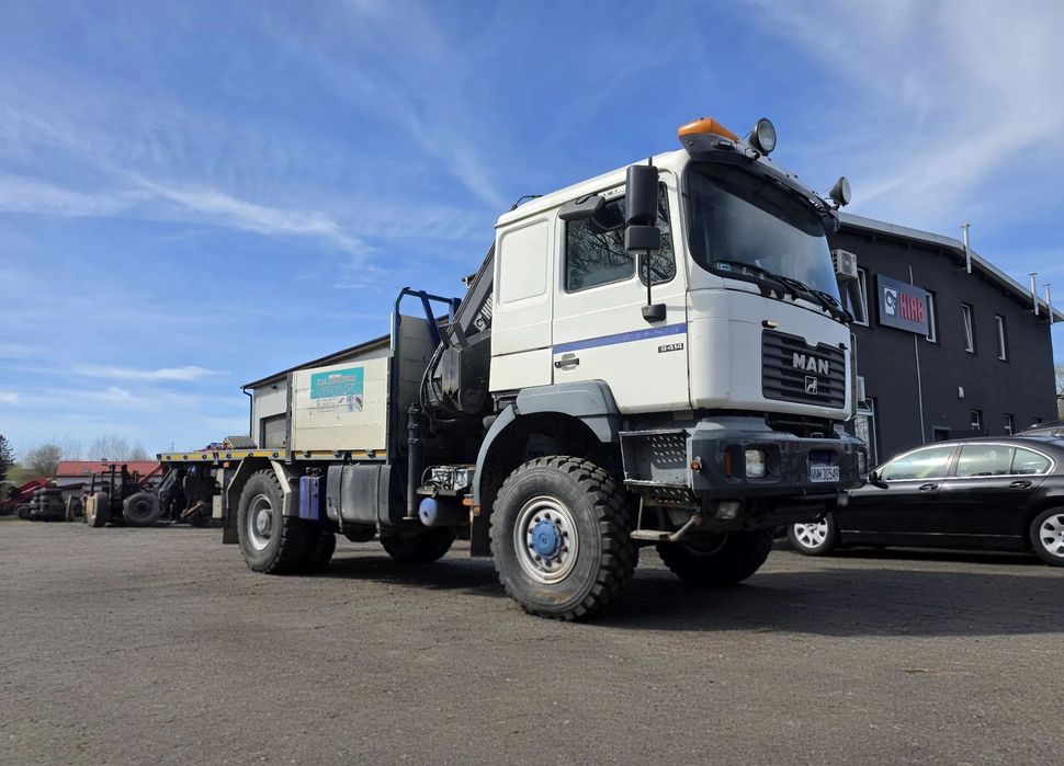 MAN 19.414  MAN 4x4 HDS Energetyka HIAB 195 Żuraw Dźwig