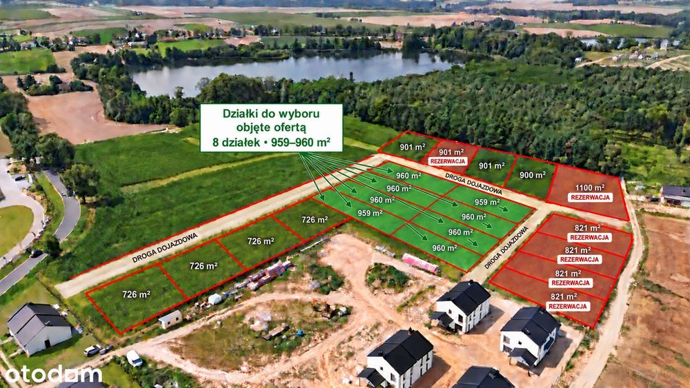 Działka budowlana 960 m² – Chrzypsko Wielkie, blisko jeziora i lasu - Widok 2