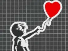 Menina com Balão de Banksy com Frase Personalizável