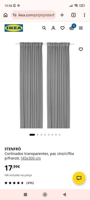 Cortinados - Cortinas Ikea NOVAS