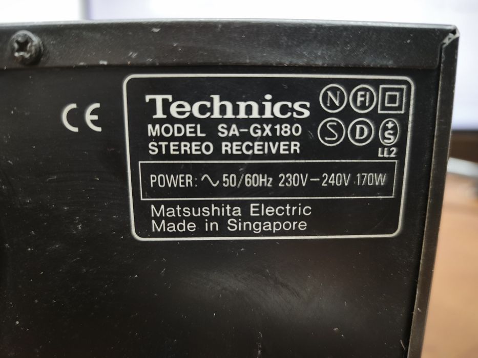 Tehnics AV Control Stereo Receiver SA-GX180
