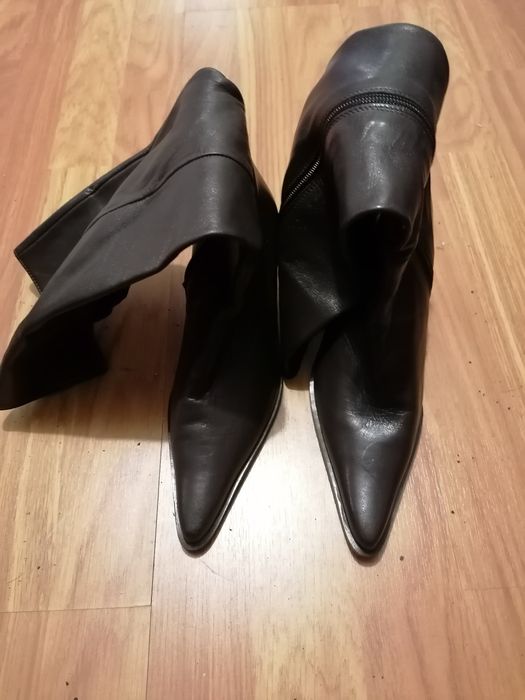 Botas  Hera cano alto em pele