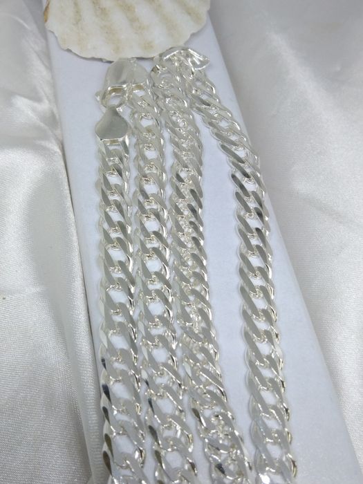 Piękny srebrny łańcuszek męski Rombo srebro 925, dł.  55 cm