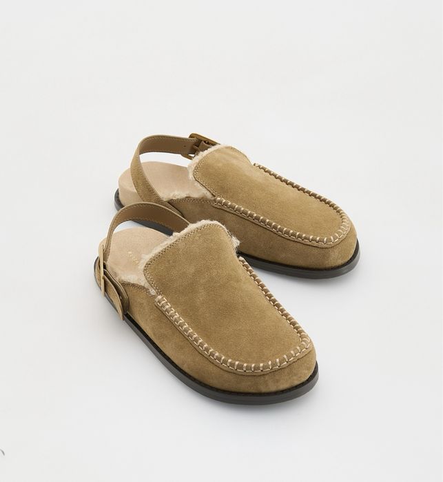 Шкіряні шльопанці мюлі