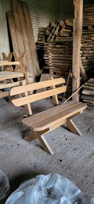 Ławka ogrodowa dębowa