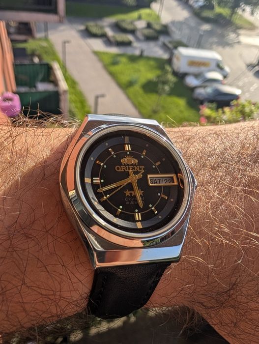 Orient 3 Stars Automatic Vintage •Rzadka Kwadratowa Koperta! Po SPA, Szafir!