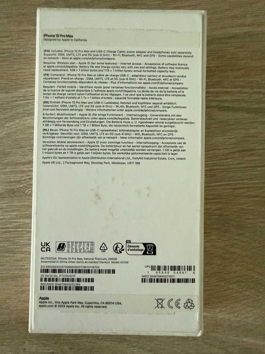 iPhone 15 Pro Max 256GB Natural Titanium | NOWA BATERIA 100%