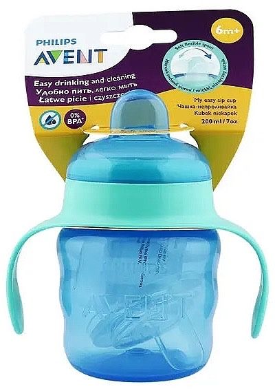 Philips Avent Чашка-непроливайка Рожева + пустушки 6-12