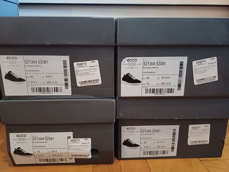 Кеди низькі ECCO Street Lite 52130452081 р-ри 40,43,45,46 Оригінал