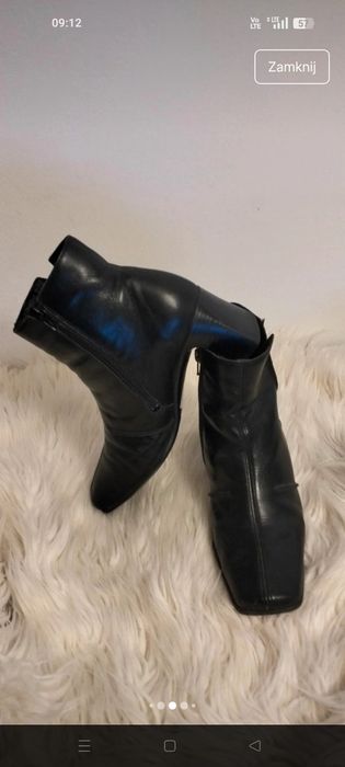 Damskie botki skórzane Rieker w rozmiarze 38