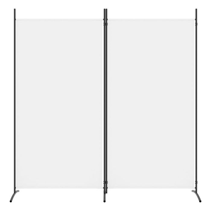 vidaXL Parawan 2-panelowy, biały, 175x180 cm, tkanina