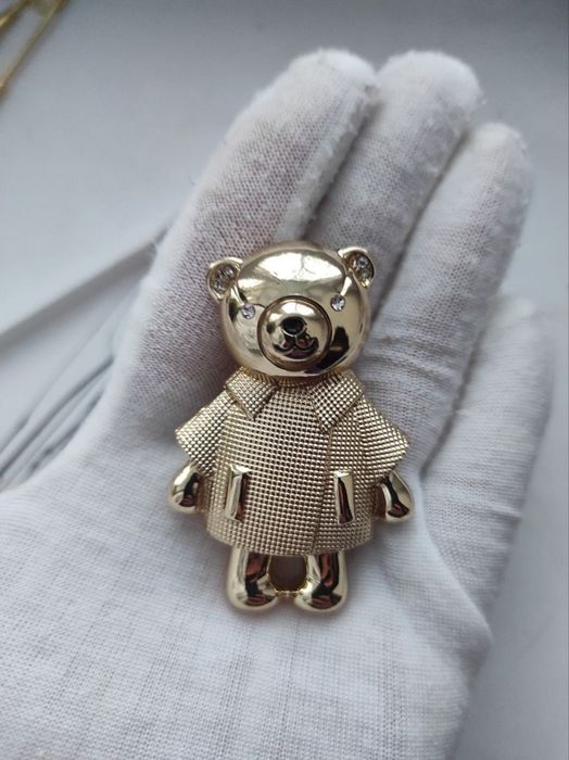 Ексклюзивна брошка ведмедик дівчинка Max mara з маркуванням