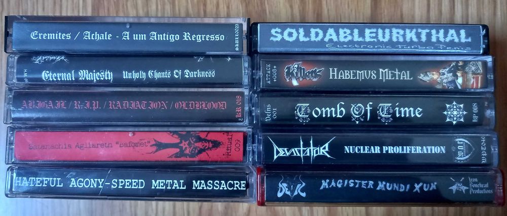 Cassetes Heavy Black Thrash Death Metal Sabbat Slayer Metalucifer