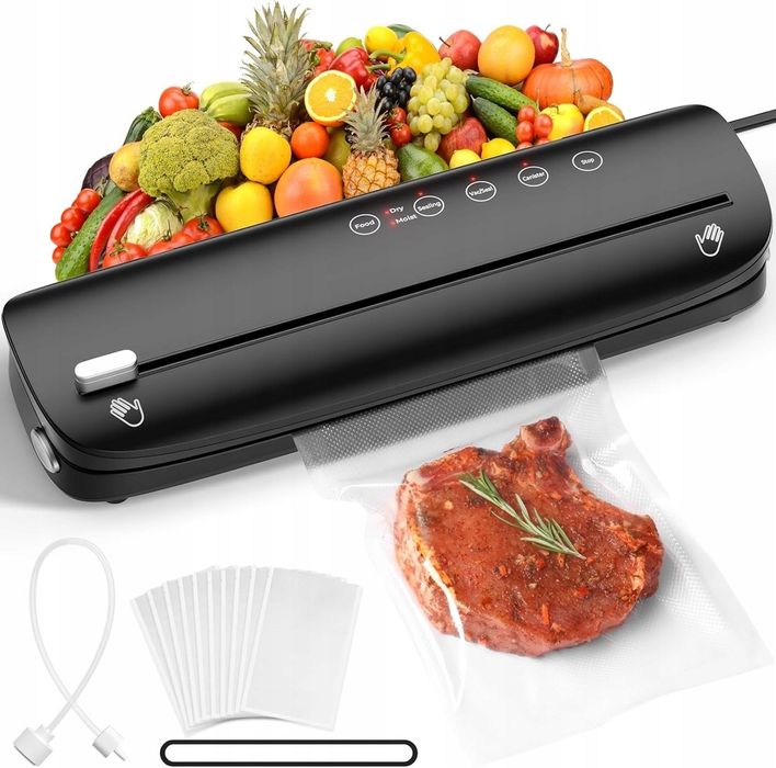 Zgrzewarka Próżniowa 5w1 Pakowarka 110W Nożyk Folie Wężyk