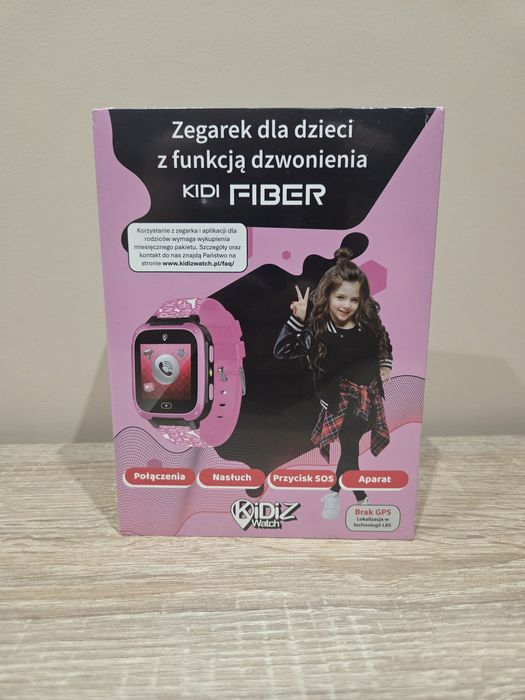 Zegarek z funkcją dzwonienia Kidi Fiber różowy