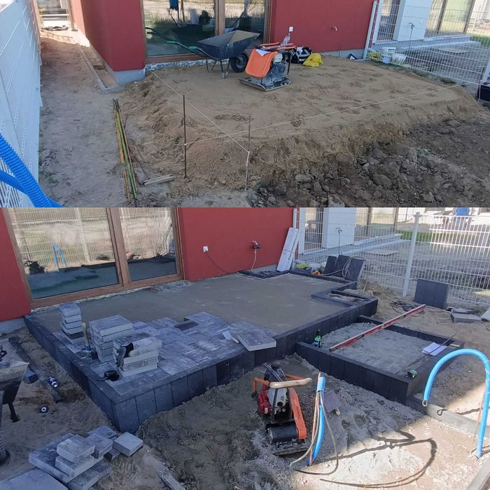 układanie kostki brukowej, brukarz  PROJEKT kostki ogrodu